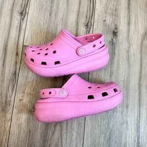 Crocs Girls Classic Cutie Pink Platform Shoes Size 12C